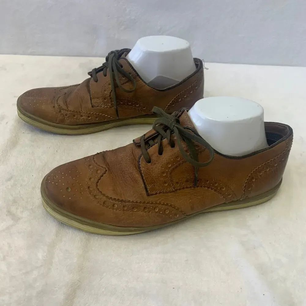 Roan Bed Stu Mens 8.5 Brown Leather Oxford WingTip Brogue Casual Dress Shoes
